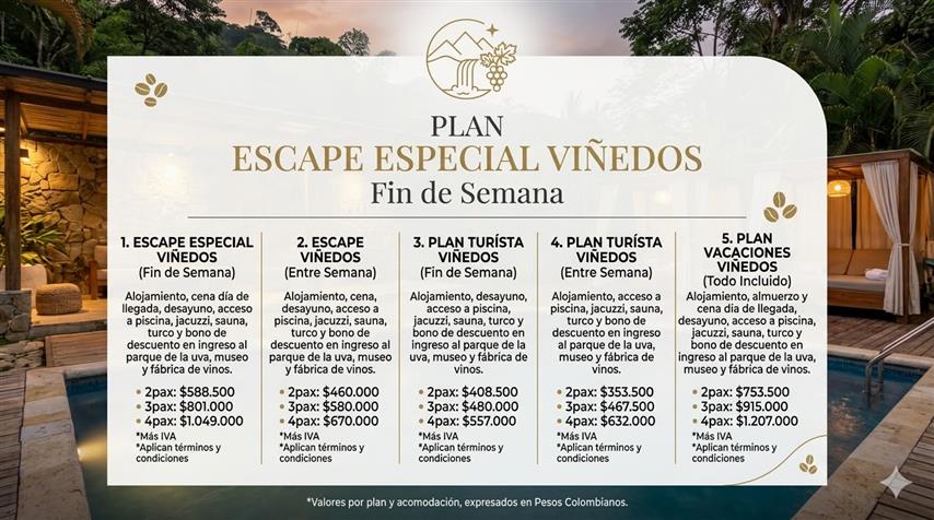 tarifas-2026-hotel-los-viñedos - Turismo en el Eje Cafetero, Alquiler de Fincas en el Quindio Tarifas Hotel Los Viñedos